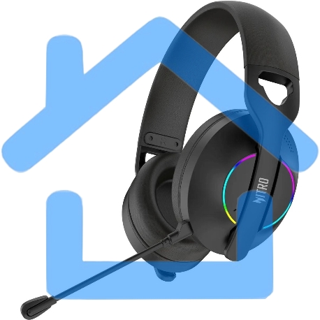 Гарнитура игровая Acer OHR400 черный для компьютера/мобильных устройств мониторные