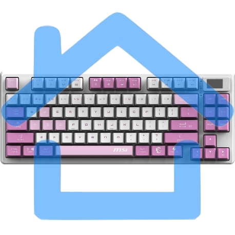 Клавиатура MSI Forge GK600, USB, белый фиолетовый-7