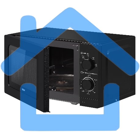 Микроволновая печь BBK 20MWS717MB черный, 20 л, 700 Вт, переключатели - поворотный механизм-6