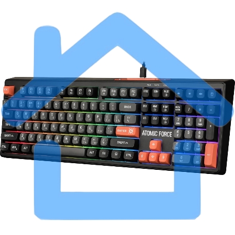 Игровая клавиатура проводная Defender Atomic Force GK-005 RU,чер/сер,108кн+FN,радуж,1.5м-3