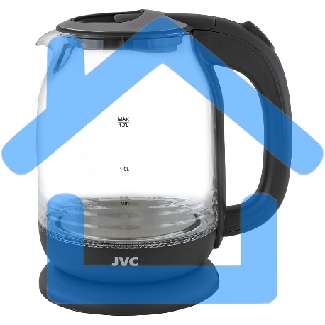 Чайник электрический JVC JK-KE1510 grey, объем 1,7л, максимальная мощность 2200 Вт-1
