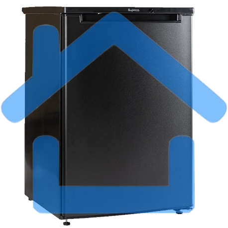 Холодильник Бирюса B508 черный однокамерный 116/34л морозилка сверху-1