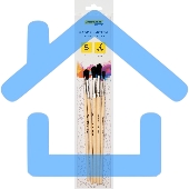 Набор кистей Silwerhof Color белка имитация (набор 5шт) круглая №1-5, деревянная ручка