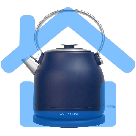 Чайник электрический Galaxy Line GL 0334, синий, металл, 2200 Вт, 1,5 л-2