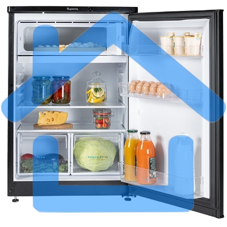 Холодильник Бирюса B508 черный однокамерный 116/34л морозилка сверху-2