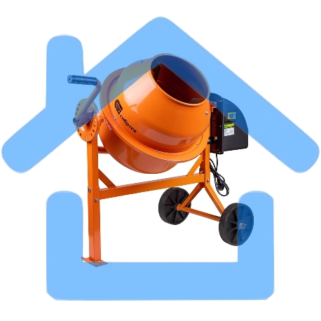 Бетоносмеситель СибрТех БСЛ-63 300 Вт, 63 л, стальной венец