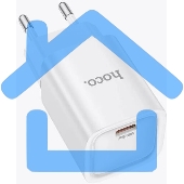 Сетевое зарядное устройство HOCO (6942007630306) C148A 1Type-C PD 30W быстрая зарядка, White
