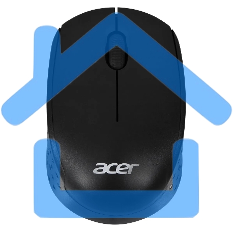 Мышь беспроводная Acer OMR020 черный, 1200 dpi, радиоканал, USB, кнопки - 3