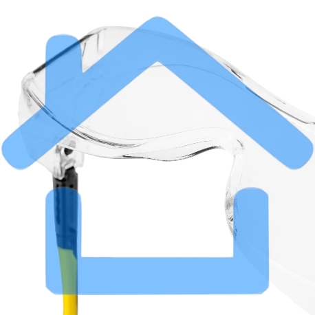 Очки защитные Denzel открытые, поликарбонатные, увеличенная прозрачная линза, регулируемые дужки-3