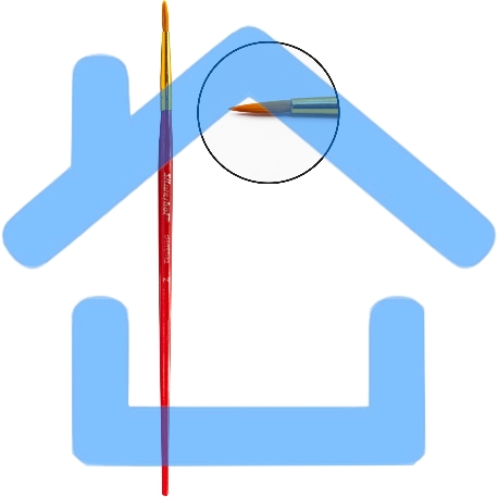 Набор кистей Silwerhof Color (набор 10шт) синтетика круглая №2,3 / плоская №3,6,7,12 / овальная №3,10-9