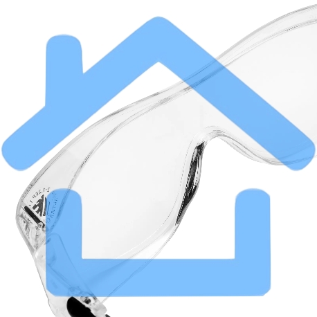 Очки защитные Denzel открытые, поликарбонатные, увеличенная прозрачная линза, регулируемые дужки-10