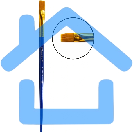 Набор кистей Silwerhof Color (набор 10шт) синтетика круглая №2,3 / плоская №3,6,7,12 / овальная №3,10-7