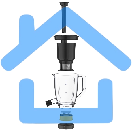 Блендер стационарный Moulinex Blendforce LM42Q110 600Вт белый-3