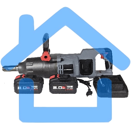 Аккумуляторный бесщеточный ударный гайковерт PROFIPOWER T-4000NK короткий шпиндель (40В, 4000Нм, Li-ion-2шт, 8.0А·ч, Переходник 1