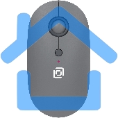 Мышь беспроводная Oklick 409MW графитовый, 1600 dpi, радиоканал, Bluetooth, USB, кнопки - 4