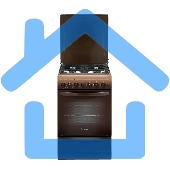 Плита комбинированная Gefest ПГЭ 5101-02 0001 коричневый, конфорок 4 шт, духовка 55 л, 50 см x 85 см x 58.5 см