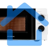 Микроволновая печь Hyundai HYM-M2047 белый, 20 л, 700 Вт, переключатели - поворотный механизм