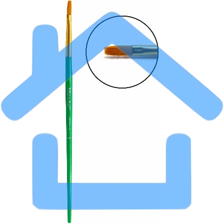 Набор кистей Silwerhof Color (набор 10шт) синтетика круглая №2,3 / плоская №3,6,7,12 / овальная №3,10-4