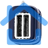 Тостер Galaxy Line GL 2913, синий, пластик, 900 Вт