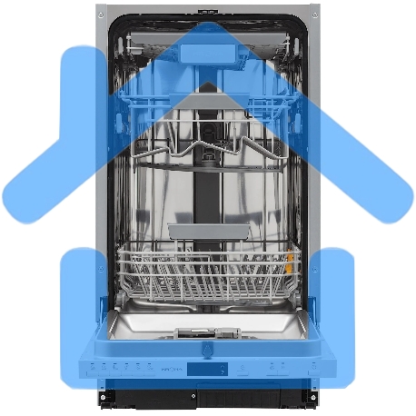 Встраиваемая посудомоечная машина KRONA WESPA 45 BI, серебристый, 44.8 см, 10 компл., 49 дБ, класс A++-1
