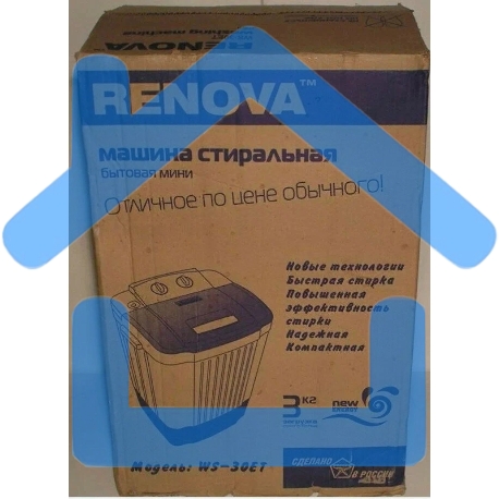 Стиральная машина Renova WS-30ЕT белый, загрузка вертикальная3 кг, без отжима, класс: А+-7