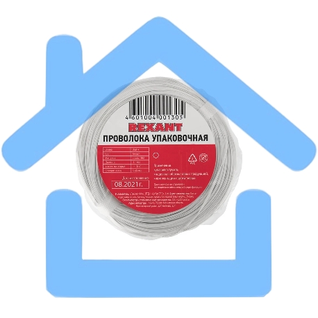 Проволока упаковочная в ПВХ Rexant 09-0101 белая, бухта 250 м-1