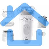 Эпилятор BRAUN SE7-041 белый/серебристый