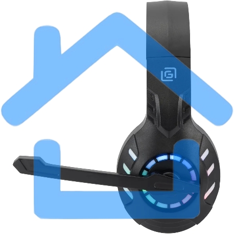 Наушники с микрофоном Оклик HS-L420G черный накладные BT оголовье (1939799)-14