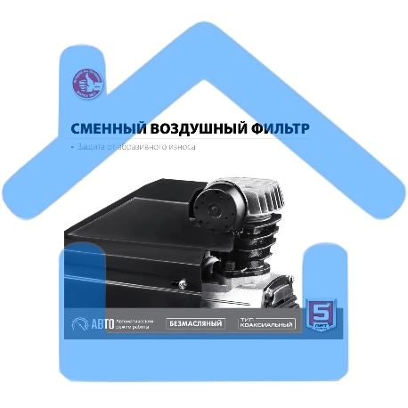 Компрессор воздушный безмасляный с набором аксессуаров, 200 л/мин, 24 л, 1500 Вт, ЗУБР-7