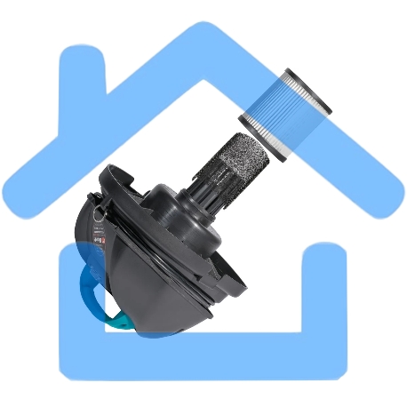 Строительный пылесос Bort BSS-1212 (93417579) синий, 220/1200 Вт, уборка сухая/влажная, пылесборник мешок/контейнер, 12 л-3