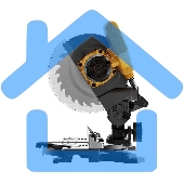 Торцовочная пила Deli DC573 (1400Вт, 5500об/мин, диаметр диска 210мм)