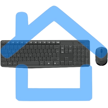 Комплект клавиатура + мышь Logitech MK235 клав:черный мышь:черный USB беспроводная-33