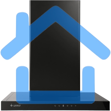 Вытяжка встраиваемая Gefest BO 3606 C23 черный, 60 см, 1000 куб. м/ч, 78 дБ-3