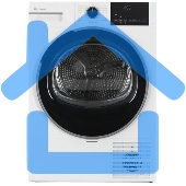 Сушильная машина Hotpoint TDSH 75 W белый, 7 кг, сушка - тепловой насос, программ - 15, 59.7 x 84.6 x 54.3 см