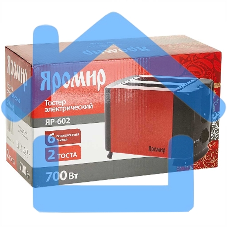 Тостер ЯРОМИР ЯР-602 красный с черным-2