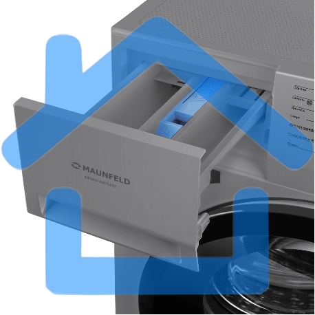 Стиральная машина Maunfeld MFWM148STSL02 серебристая, загрузка фронтальная 8кг, 1400 об/мин., класс: A+++-2