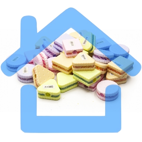 Точилка для карандашей ручная Silwerhof Cookies Монстрики, 1 отверстие, пластик, ассорти, туба-1