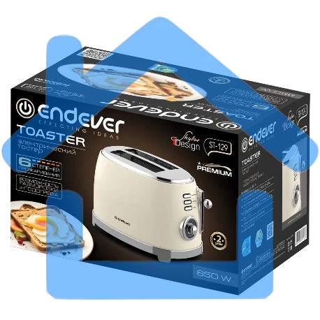 Тостер электрический ENDEVER Skyline ST-129 850 Вт, бежевый-2