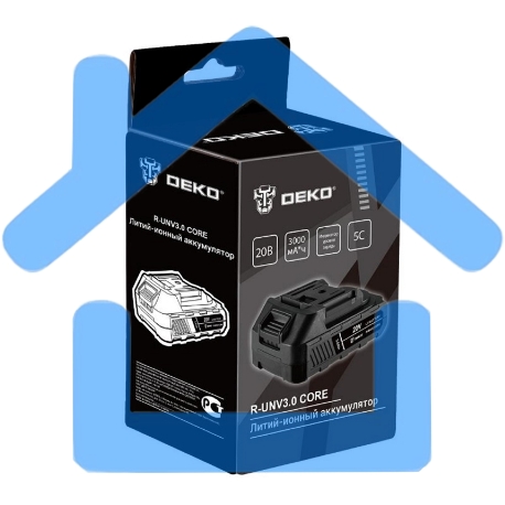 Аккумулятор DEKO R-UNV3.0 CORE, Li-ion, 20В, 3.0А*ч-2