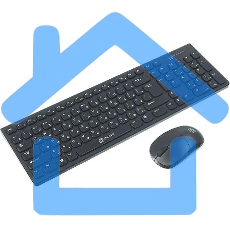 Комплект (клавиатура+мышь) OKLICK 220M, USB, беспроводной, черный