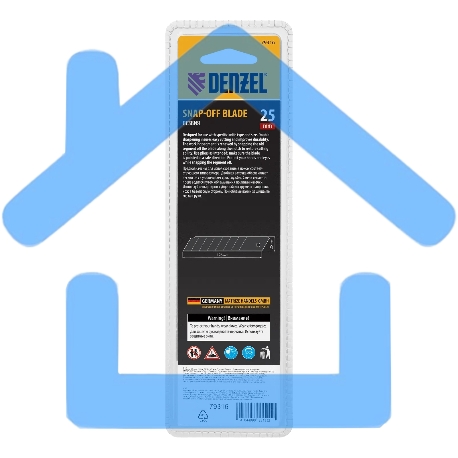 Лезвия Denzel 25 мм, сталь SK5 - 0,7 мм, 5 штук-1