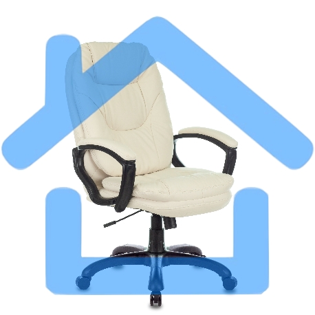 Кресло руководителя Бюрократ CH-868N слоновая кость OR-10, искусственная кожа, крестовина пластик