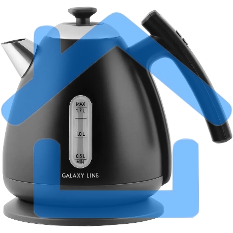 Чайник электрический Galaxy Line GL 0343, черный нефрит, металл, 2200 Вт, 1,7 л-7