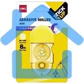 Клеющий роллер Deli Stick up EA151 корпус желтый прозрачный блистер