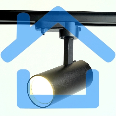 Светильник трековый на шинопровод FERON AL195 ДПО GU10 без лампы черный-8