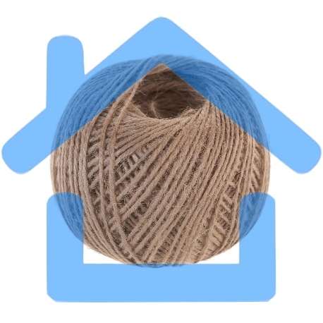 Шпагат джутовый Сибртех 93875 1 мм, L 140 м, 2-ниточный, Россия