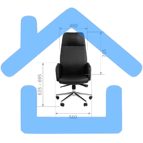 Офисное кресло Chairman 929 Россия экопремиум черный (7174805)-6