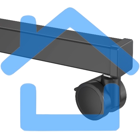 Стол для ноутбука Cactus VM-FDE103 столешница МДФ черный 91.5x56x123см (CS-FDE103BBK)-13