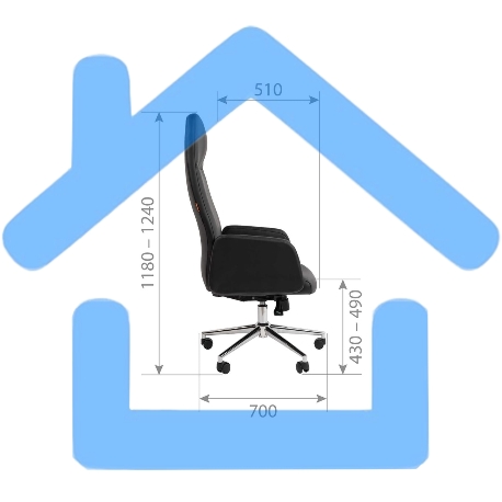 Офисное кресло Chairman 929 Россия экопремиум черный (7174805)-5