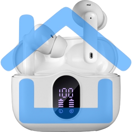 Беспроводные внутриканальные наушники с микрофоном Sven E-310B, белый (Bluetooth, TWS, ANC, ENC, APP)